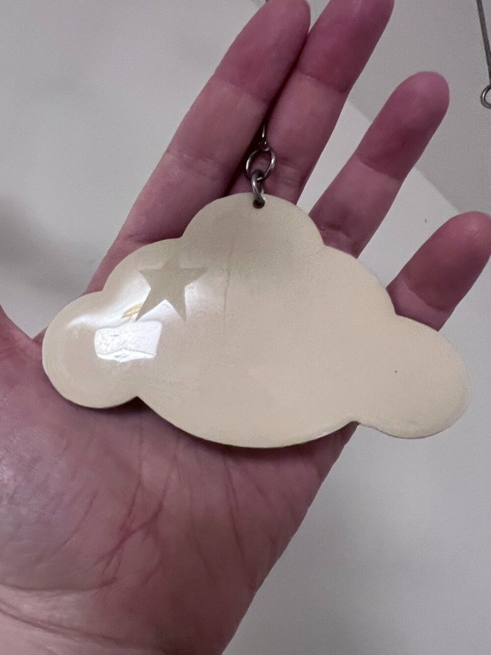 Pottery Barn Kids Stars & Clouds Nursery Ceiling Mobile - Gray/White EUC - Picture 5 of 5